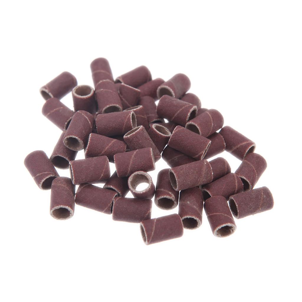 100 Pcs Nail Drill Sanding Bands Grinding Sand for Manicure Pedicure Nail Drill NaMachine Nail Art Tool 80# 120# 180# Optional Size