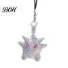 Three Dimensional Mirror Ornament Bling Car Accessories, Cute Rhinestone Devil Rear View Unique Gift for Friends Charm, Halloween Auto Interior