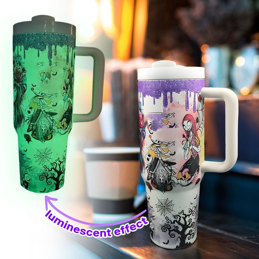 Halloween Luminous Cup 304 Stainless Steel Large Capacity Thermos- Cup High Value Car Thermos- Cup