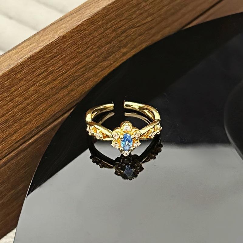 Medieval Vintage Butterfly Open Ring Light Luxury High Sense Personality Finger Niche Retro Ring