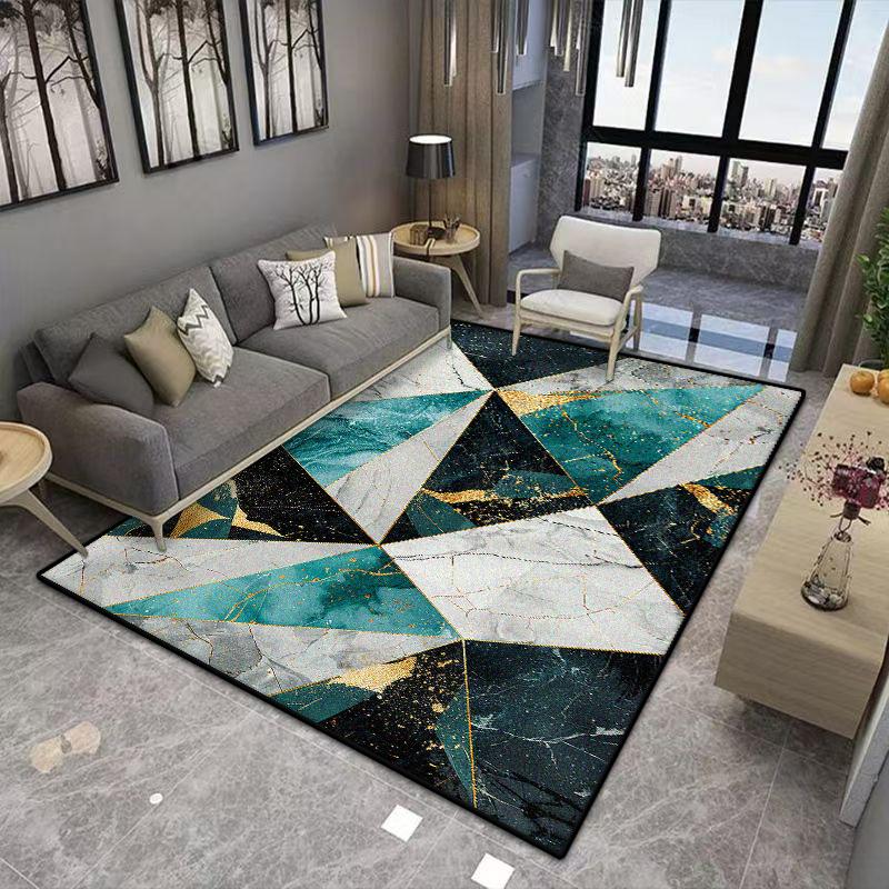 Nordic Geometric Household Carpets for Living Room Decorative Rug Carpets for Bed Room Washable Non-slip Floor Mat Dining Room