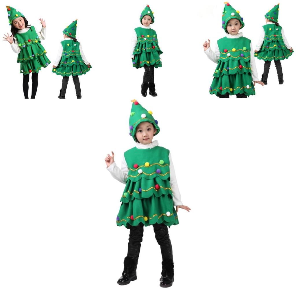 Christmas Tree Costume For Kids And Adults Authentic Striped Outfit For Cosplay