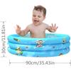 Planschbecken aufblasbar mit 3 Ringen, Sommer-Wasserspielbecken, Schwimmbecken für Kinder, Baby, Haustier, tragbares Schwimmbecken, Aufstellbecken