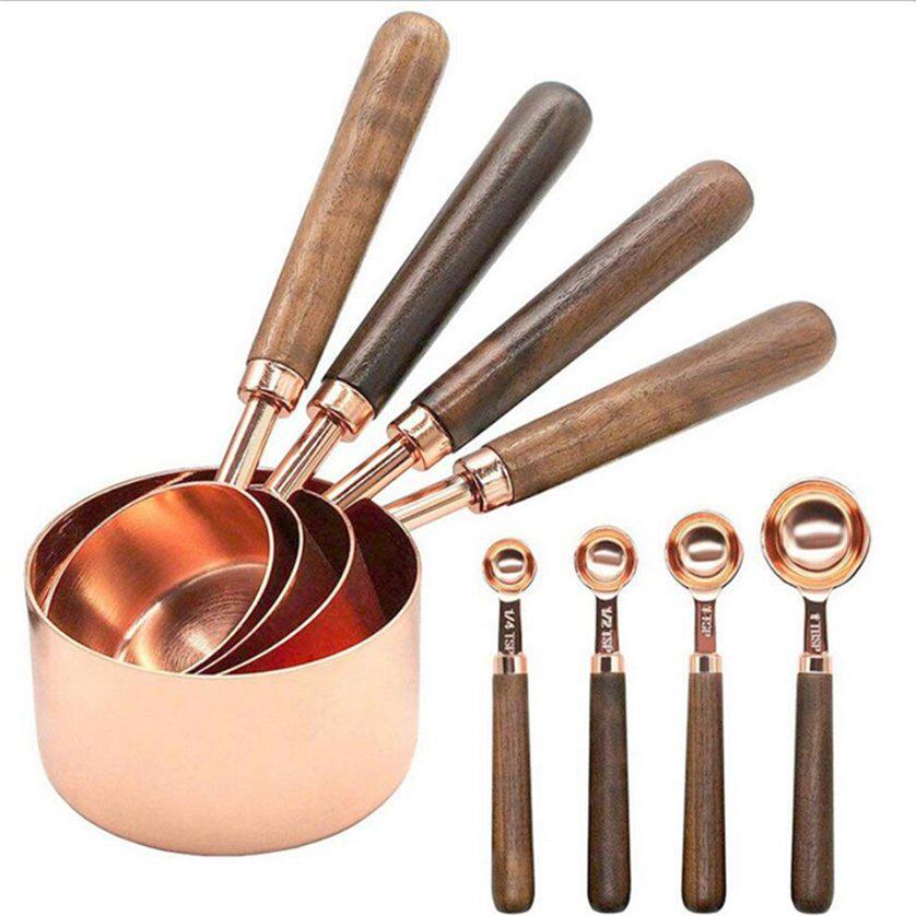 Seasoning Tool Stainless Steel Measuring Cups 4Pcs Portable Measuring Spoon