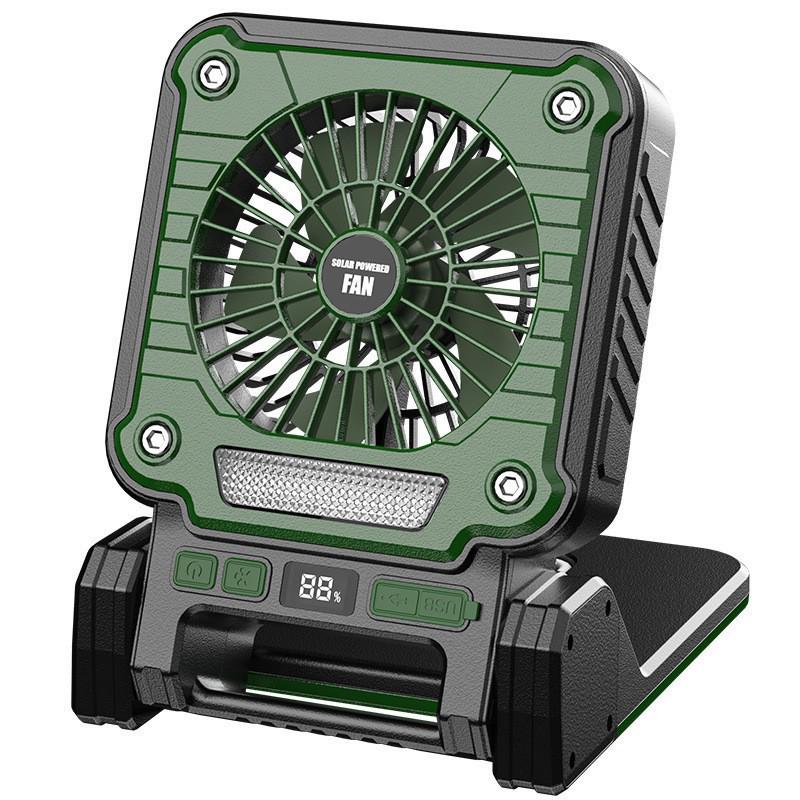 Multi-functional Solar-Powered Handheld Fan & Camping Light