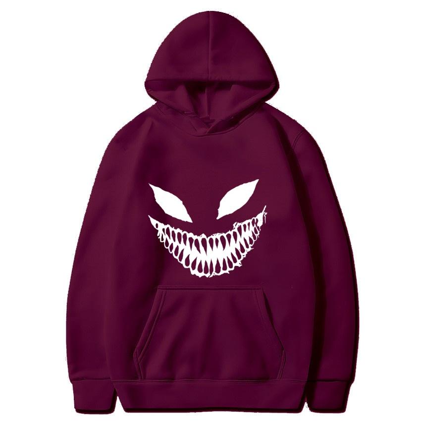 2025 Autumn/Winter Pain Venom Mask Printed Hoodie Academy Classic Hoodie Daily Fashion Casual Long Sleeve Warm Hoodie