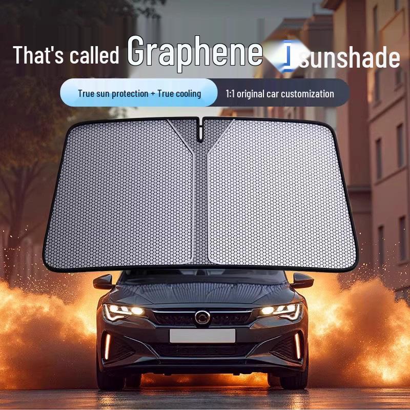 Graphene Ice Silk Car Windshield Sunshade: Heat Insulation & Sun Blocker