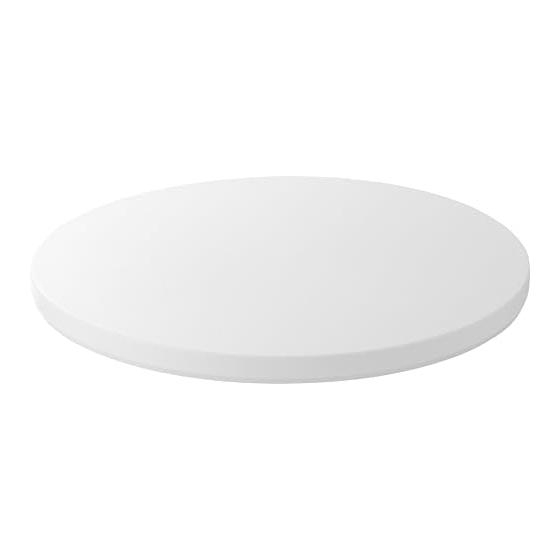 Yamazaki Jitsugyo 10695 Thin Dolly Round L White W37 X D37 X H3.2cm Tower Flat Cart with Casters Round Shape for Smooth Movement