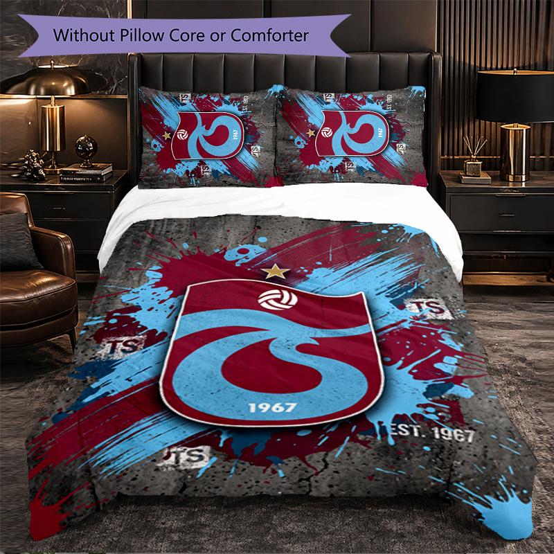 Biancheria da letto a tema Trabzonspor FC Set 3 Pezzi Copripiumino Biancheria da letto Decorativa per Camera Adolescenti Decorazione Casa