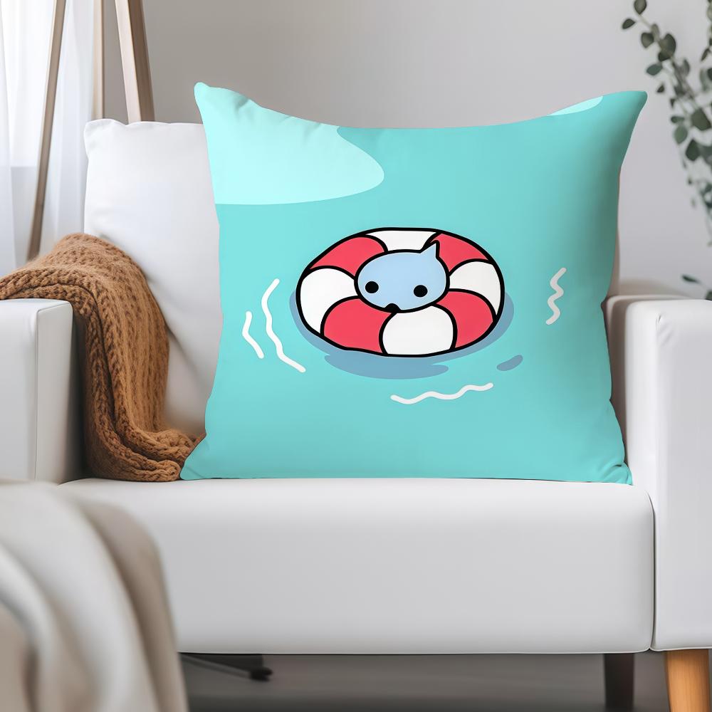 Cartoon Cute Q-Qoo-O Pillow Case Applicable Space For Guest Rooms Interiors Cars Office House Decoration