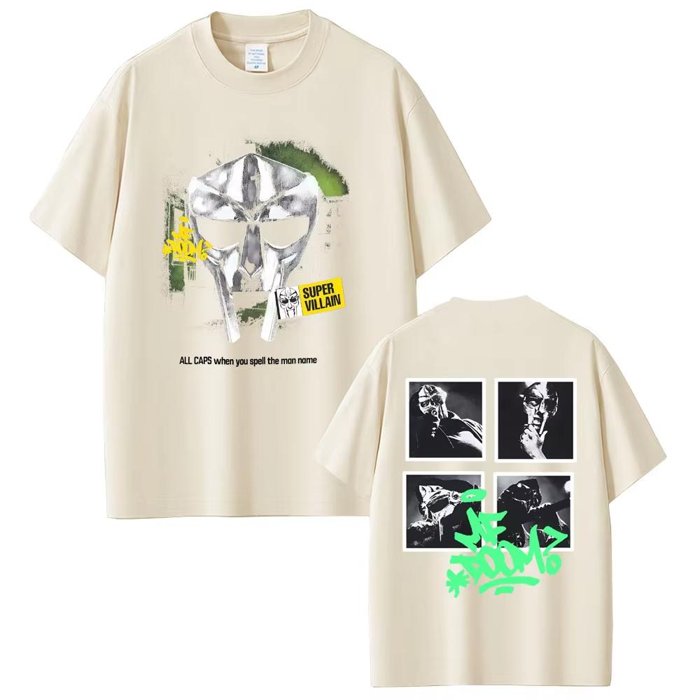 Rapper Mf Doom Madvillainy The Illest Villain Graphic T-shirts Men Women Hip Hop Oversized T Shirt Male High Quality Cotton Tees