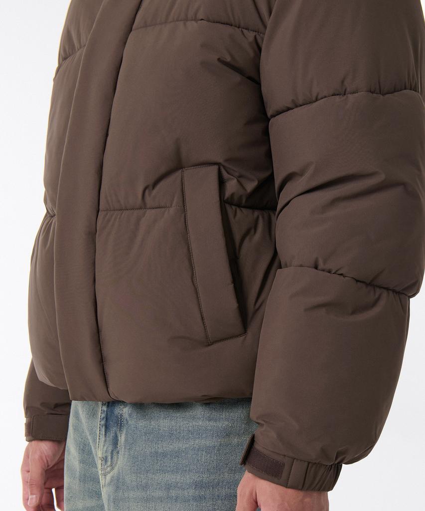 Musinsa Standard Daily Puffer Hooded Short Padded Jacket [Baroque Brown]
