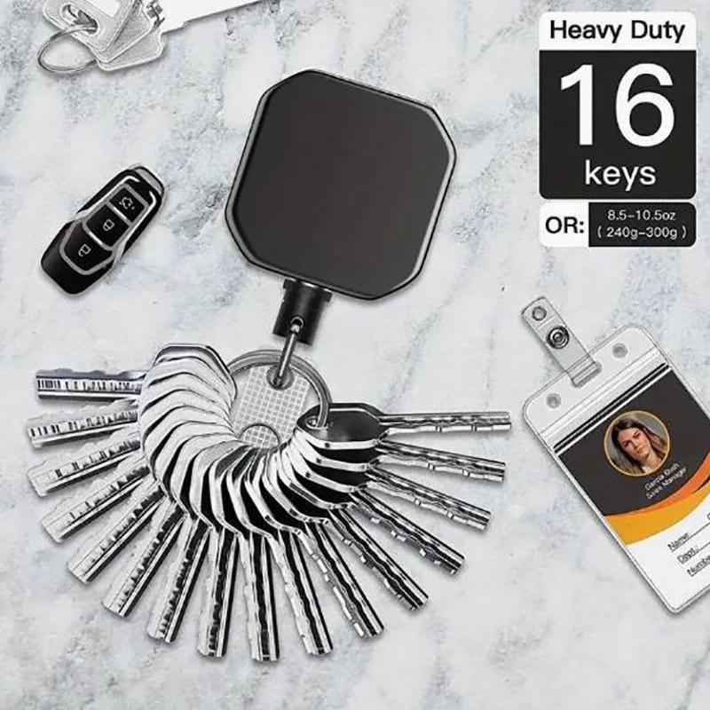 Metal Card Key Ring Clip Retractable Pull Key Ring Chain Reel Extendable Belt Reel ID Lanyard Name Tag Card Badge Holder NEW