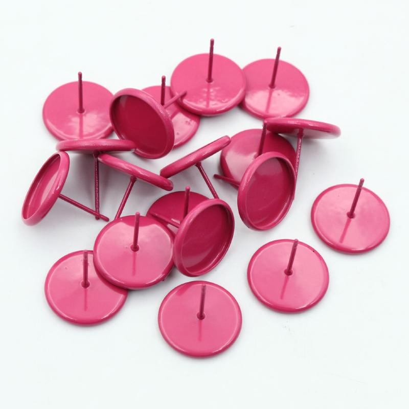 

8/10/12mm 20pcs/lot 26 Colors Plated Earring Studs,Earrings Blank/Base,Fit 8-12mm Glass Cabochons,Buttons Earring Bezels 8mm