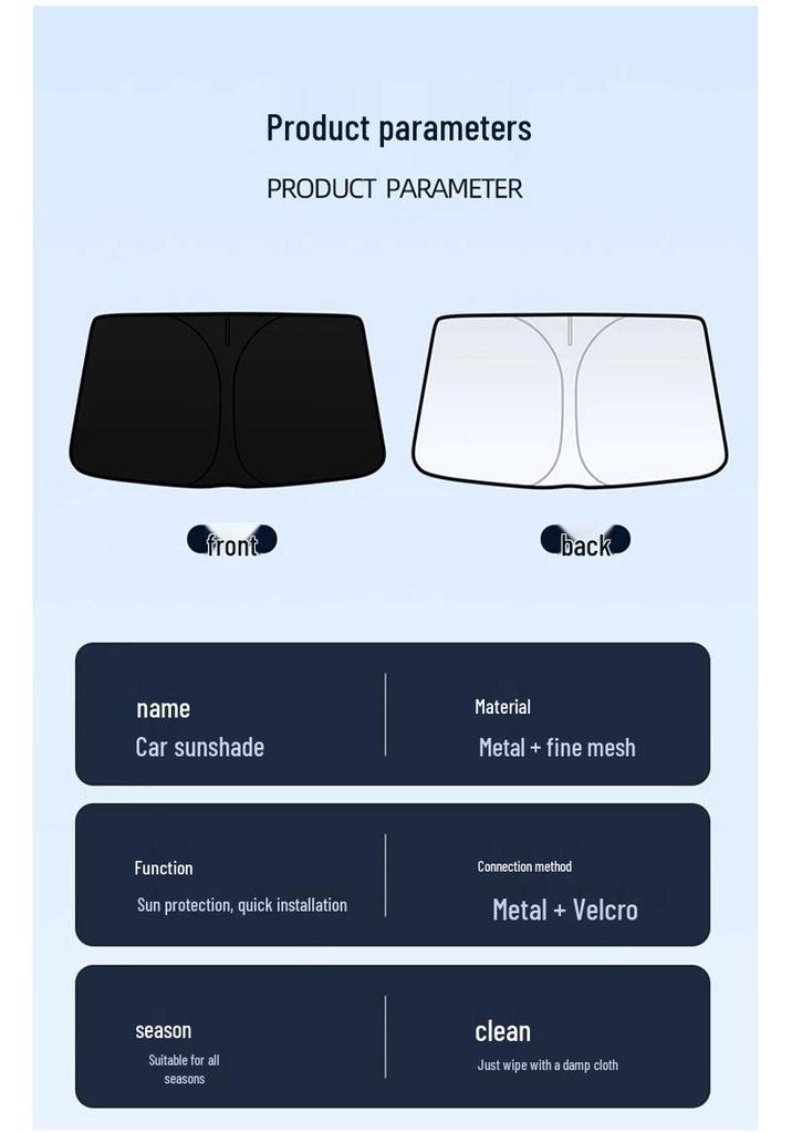 Car Summer Sunshade: Front Windshield Heat Insulation and Explosion-Proof Sun Cover