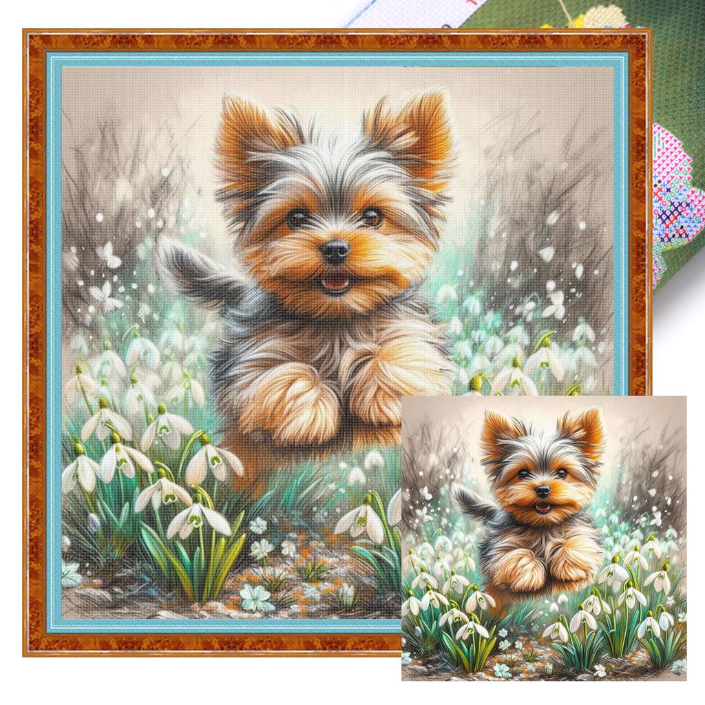 Animal Full 11CT DIY Stamped Printed Cross-Stitch Kits 15.75x15.75in Cross Stitch Art and Crafts Kits for Adults Home Decor