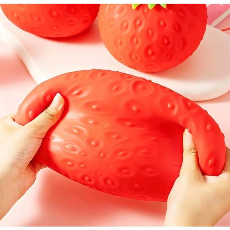 14cm Giant Realistic Strawberry Slow Rebound Squishy, Super Soft Squeeze Fidget Toy for Adult Stress Anxiety Relief  Gift