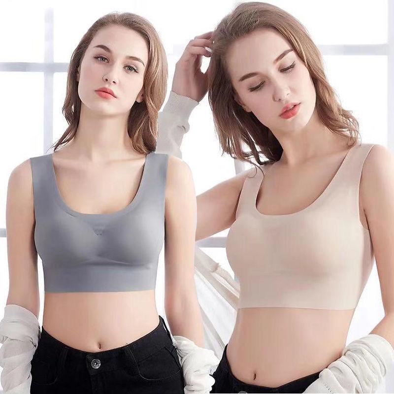 Women Bras Seamless  Invisible Cotton Brassiere Breathable Underwear Wireless with Pads Push Up Bra