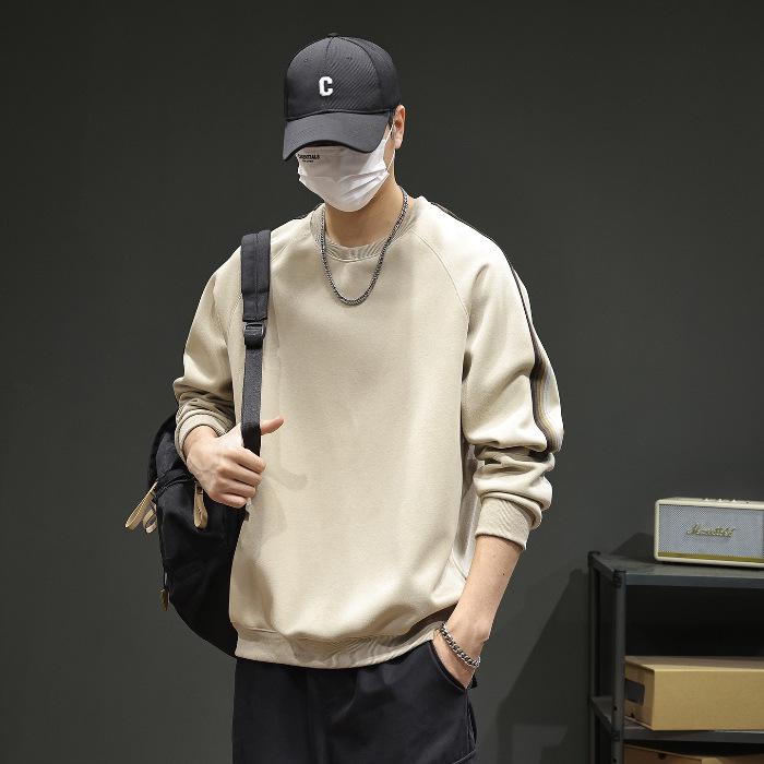 Men s Trendy Round Neck Long Sleeve Hoodie - 2024 Spring and Autumn Collection L