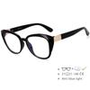 New Fashion Anti-Blue Light Reading Glasses Women Men Optical Computer Glasses  Black Cat Eye Glasses Frame