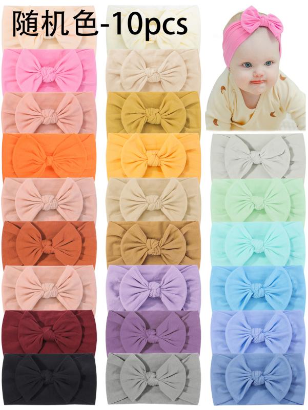 

10/20 шт. 6,1 Нейлоновая мягкая вязаная повязка-бант Нейлоновая повязка на голову для маленьких девочек Милые младенческие повязки Эластичные обертывания для головы Резинки для волос Головные уборы