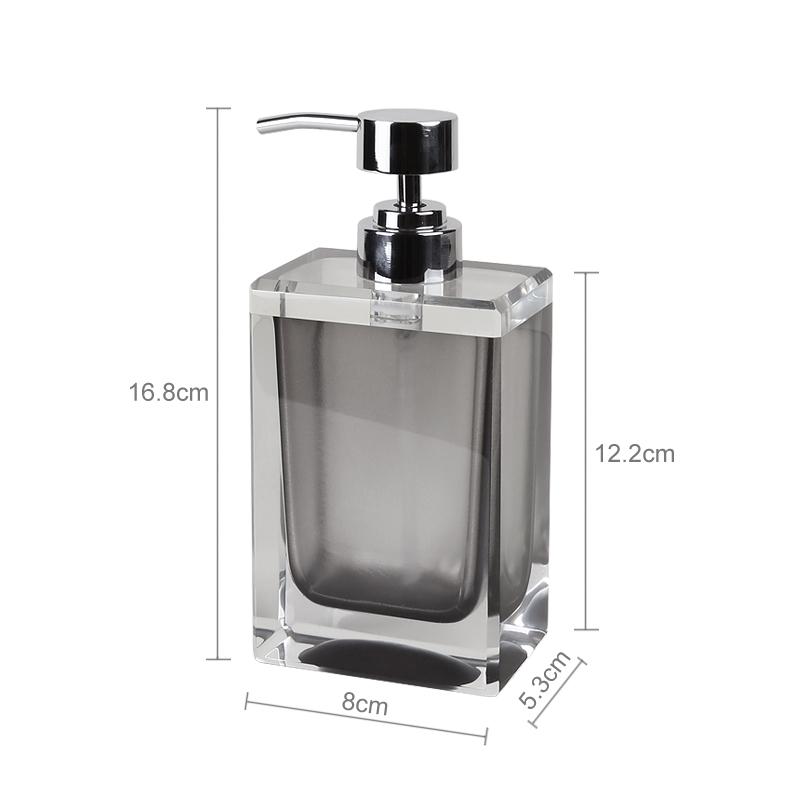 Transparent Resin Bathroom Liquid Soap Dispenser Hand Sanitizer Shampoo Face Cream Body Wash Bottle Separately Apartment Hotel