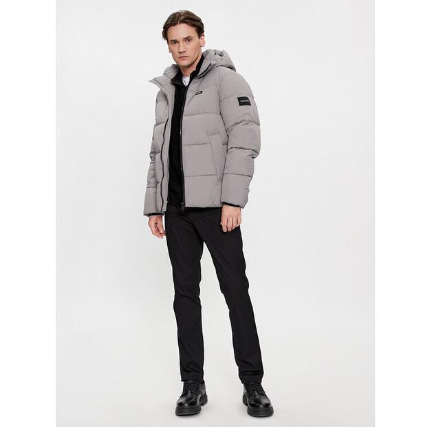 Winter Jacket Calvin Klein Crinkle K10K110336 Grey, Standard Fit