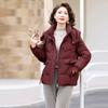 2025 New Plus-size Removable Hat Down Cotton Jacket Women's Loose Bread Jacket Padded Jacket Thickened Cotton Jacket