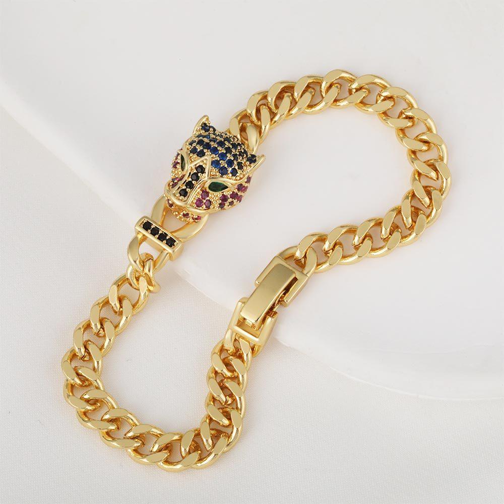 New Hand Accessories Fashionable Hip Hop Exaggerated Leopard Bracelet Bracelet One Size(18CM~21CM)