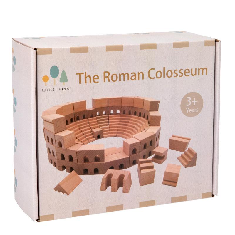 Children'S Large Particle Building Castle Rome Decompression Building Block Construction Creative Model Educational Toys
