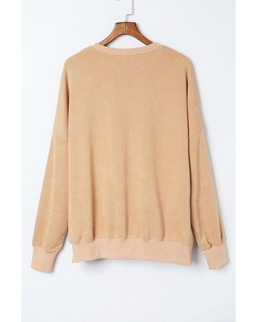 Azura Exchange Oversized Khaki Drop Shoulder Sweatshirt