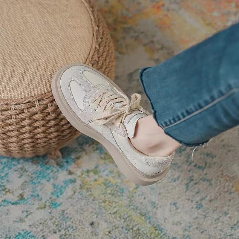 Fashion 8cm Microfiber Leather Women Fashion Chunky Sole Sneakers Platform Wedge Autumn Spring Hidden Heels New Booties Vulcanize Shoes