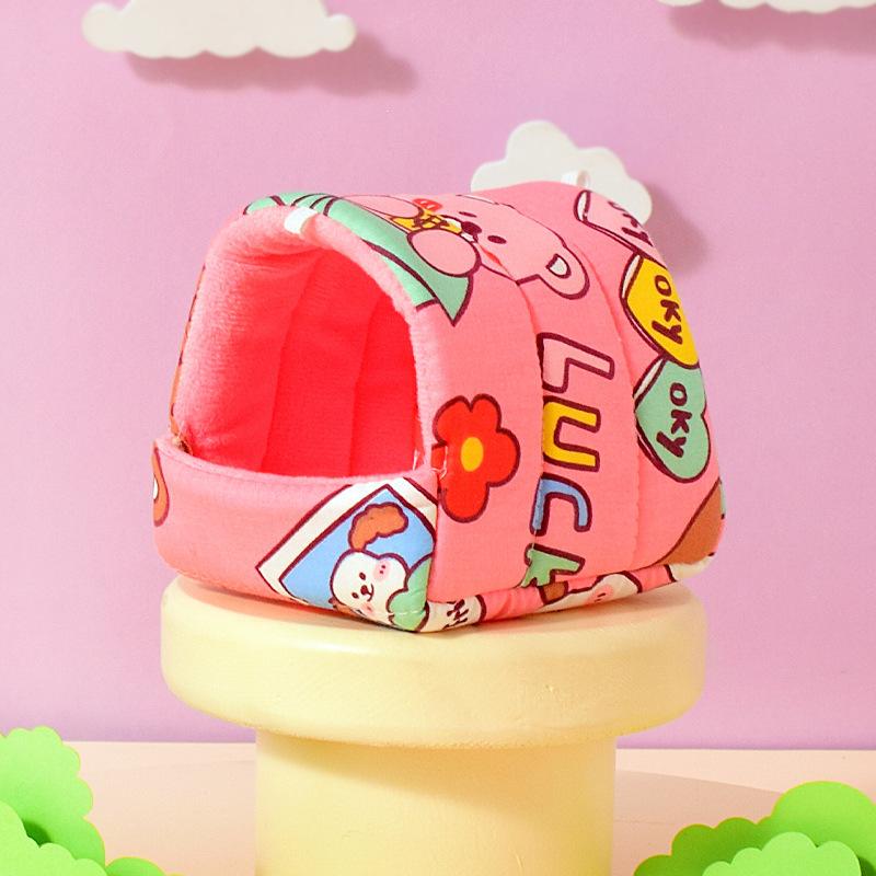 Cute Cartoon Rabbit Hamster Nest Small Animal Sleeping Bed Winter Warm Velvet Mat Pet Cage Accessory for Guinea Pig Mice Rat