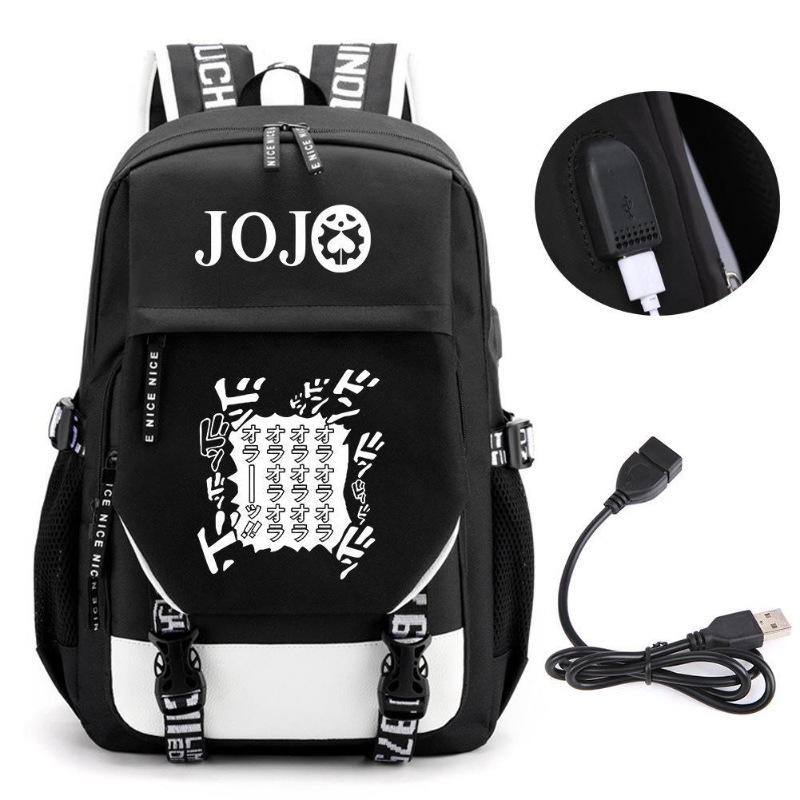 Jojo New Fan Riman Peripheral Printed Backpack Multifunctional Large Capacity Computer Bag Youth School Bag