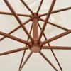 Umbrella 300x300 Cm Wooden Mast White