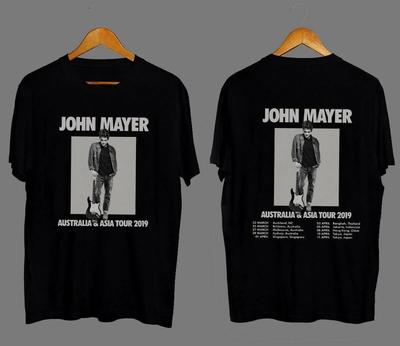 John Mayer Tour 2019 Cotton Black All Size Tee Unisex Shirt BL1708 Unisex T-Shirt