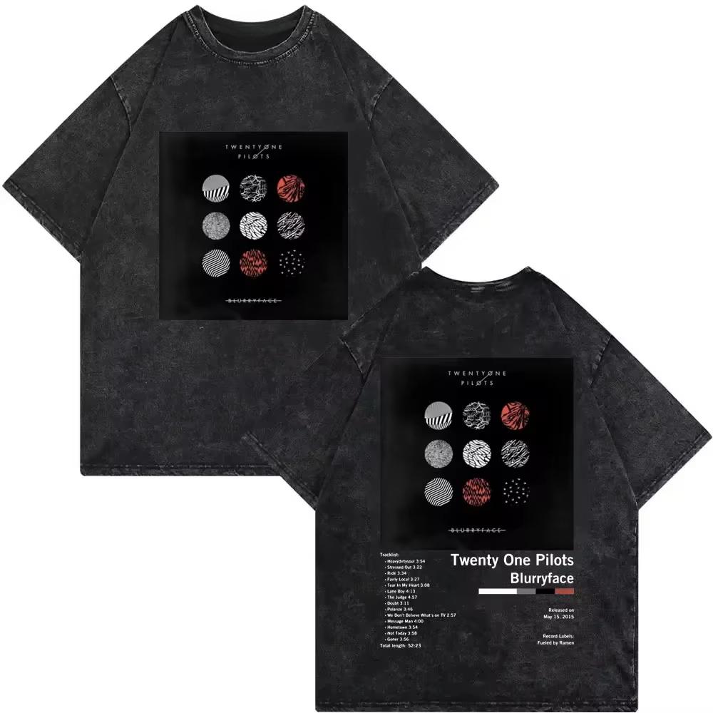 

Twenty One Pilots Clancy Tour 2025 Футболка Чоловіки Жінки Мода Вінтажний Праний Футболки Повсякденний Вільний Чиста Бавовна Футболка 3XL
