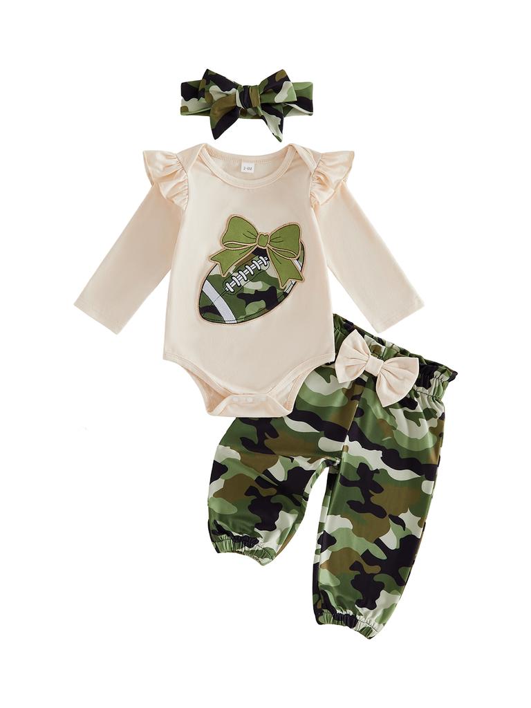 Baby Mädchen 2-teiliges Outfit Set Kurzarm Rundhalsausschnitt Blumenprint Strampler Rüschenshorts Schleifen-Haarband Sommerkleidung