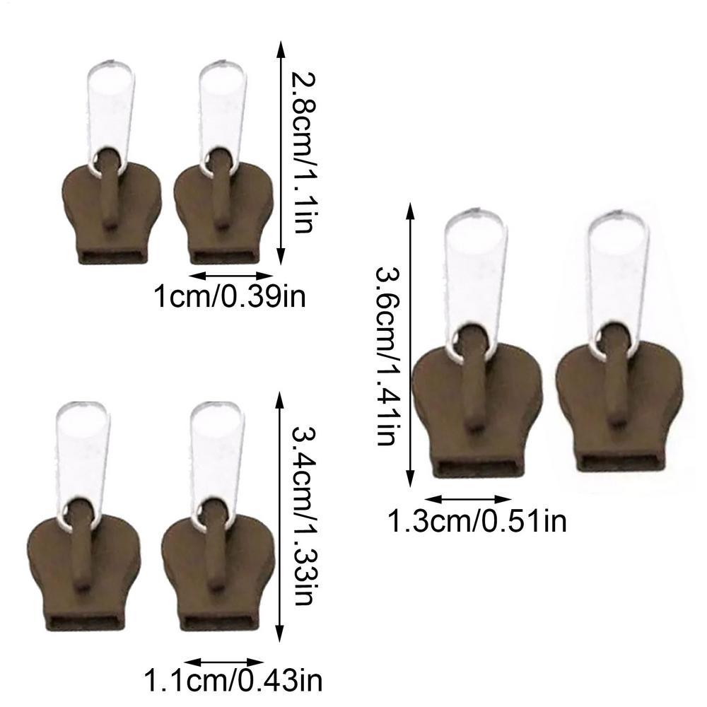 6 Stück Reißverschluss-Reparaturset Tragbarer Reißverschluss-Fixierer Reißverschlusskopf-Zipper-Set Flexibles Multifunktionales Reißverschluss-Schieber-Reparaturset Abnehmbares Werkzeug