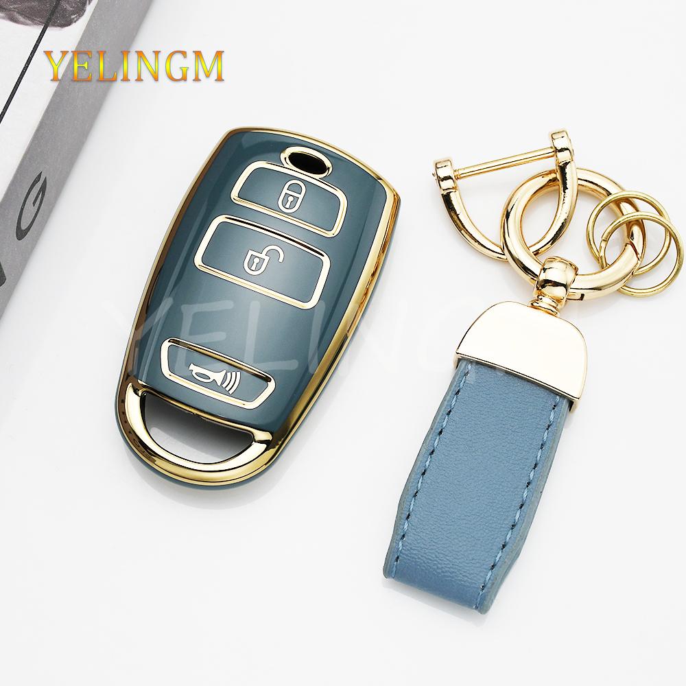 Tpu Protector Car Remote Key Shell Fob For Kia Grand Sedona Carnival Car Key Case Cover Holder Keychain Accessories