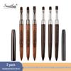 Sandalwood Triangular Gel Nail Art Pen Set with Caps - Big Flat, Square, Round Heads & Liner