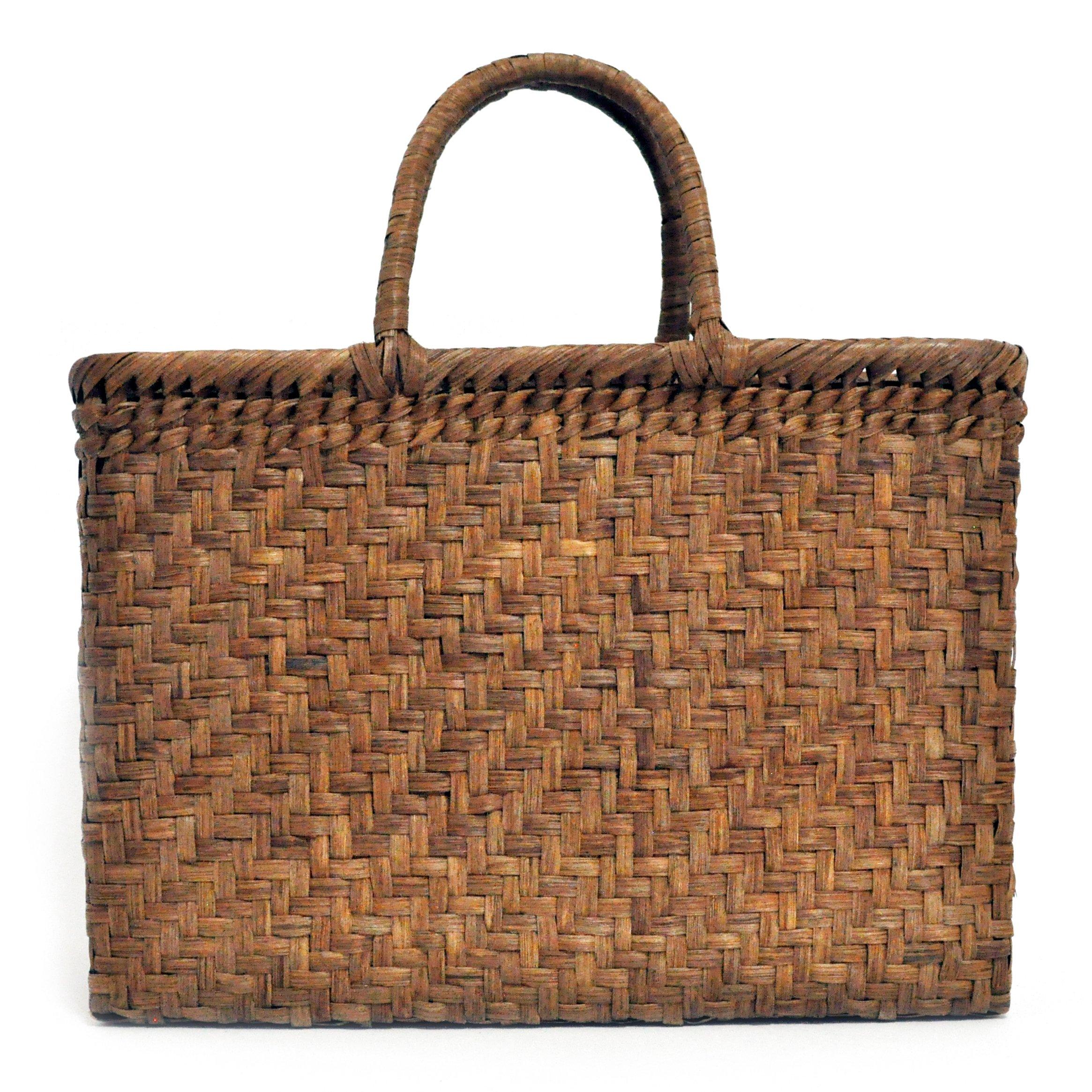 

Yamashita Kogei Mountain Grape Collection Bag 45 Shaved cloth Width 34 x Depth 10 x Height 25cm 91512 leather/Ajiro weave/Mountain leather/Inner