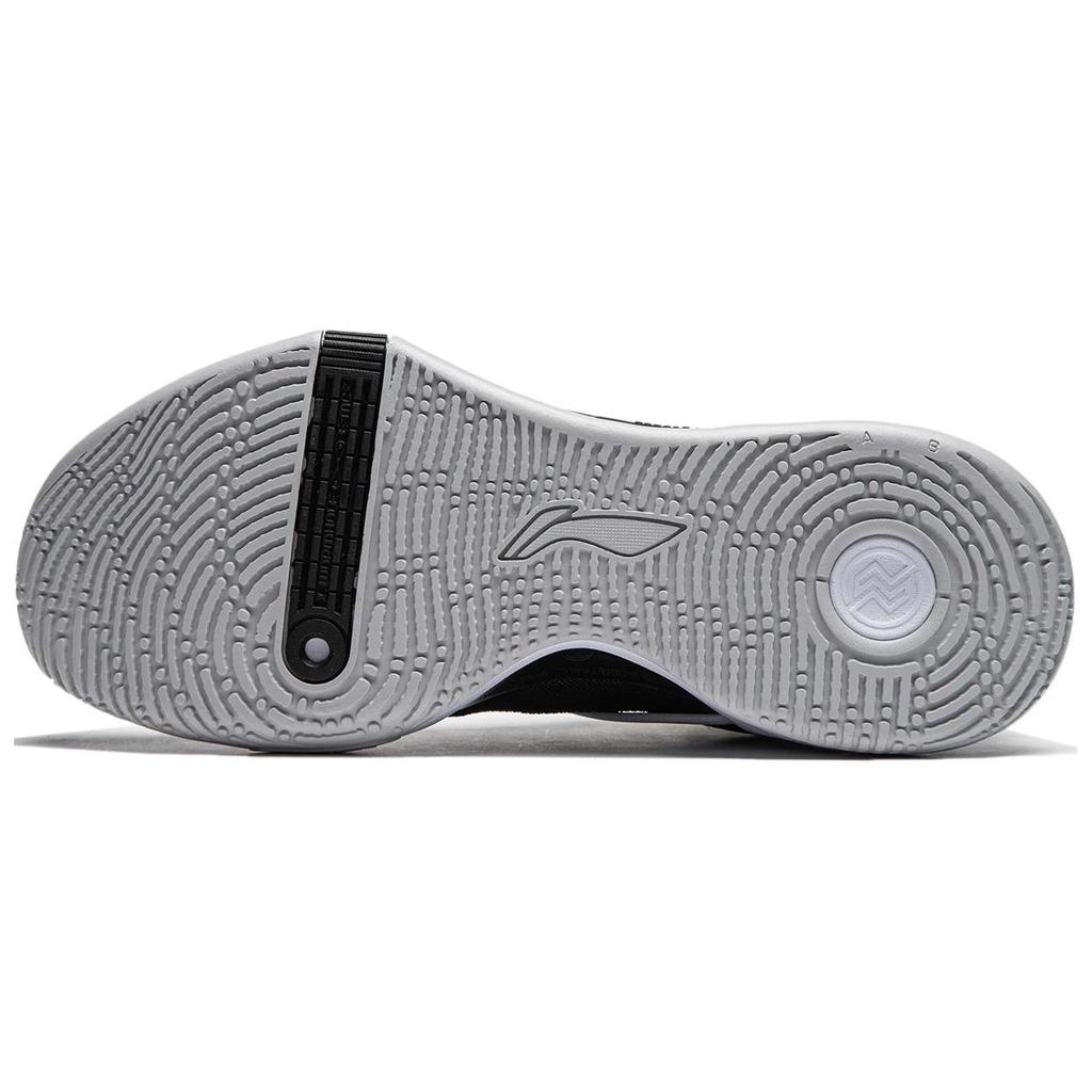 Li-Ning Comfortable Trendy Non-Slip Wear-Resistant Shock Absorbing Low-Top Basketball Shoes Men Sneakers White Black ABPU053-1