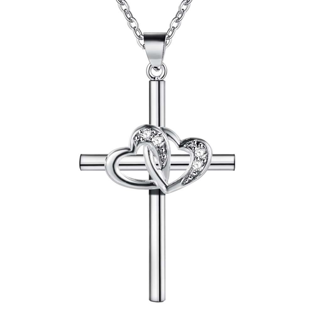 New Cross 925 Sterling Silver Necklace pendant Chain Jewelry for Women Fashion Party wedding accessories GiftsGood product