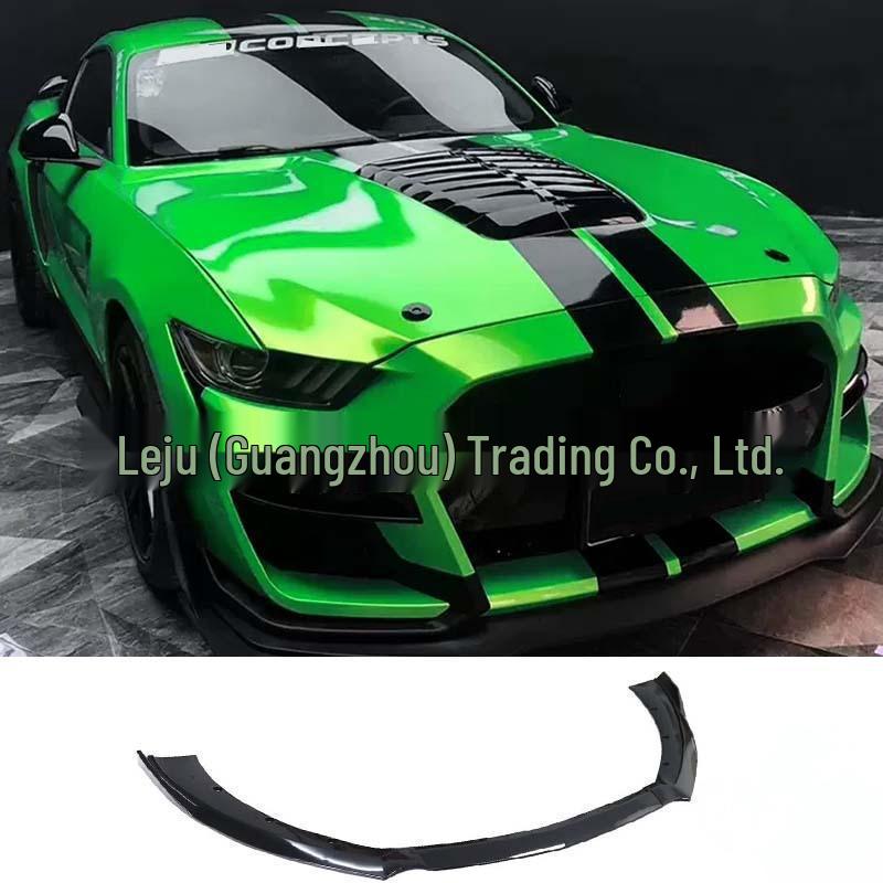 Glänzendes Schwarzes Dreiteiliges Frontlippen-Karosserie-Kit für 2015-2017 Ford Mustang