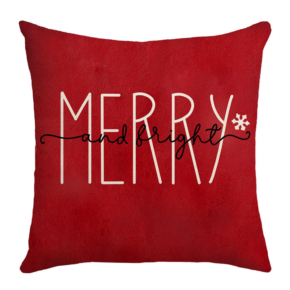 New Christmas Snowman Pillow Living Room Sofa Bedroom Balcony Pillow Home Lumbar Pillow Cover
