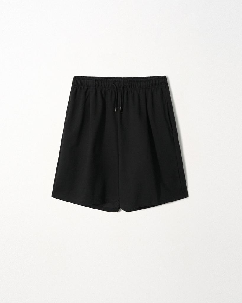 EZIO Basic Bermuda Sweat Shorts_Black