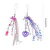 Acrylic Bows Keychain Pendant Multicolor Lace Ribbon Pendant Key Chain Fashionable Decoration for Phones Car Keys Bags