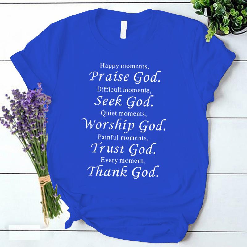 Trust God Thank God Harajuku Tshirt Lovely Faithful Vintage Clothes High Street Kpop Tees 90s Trend Graphic T Shirts Camisetas