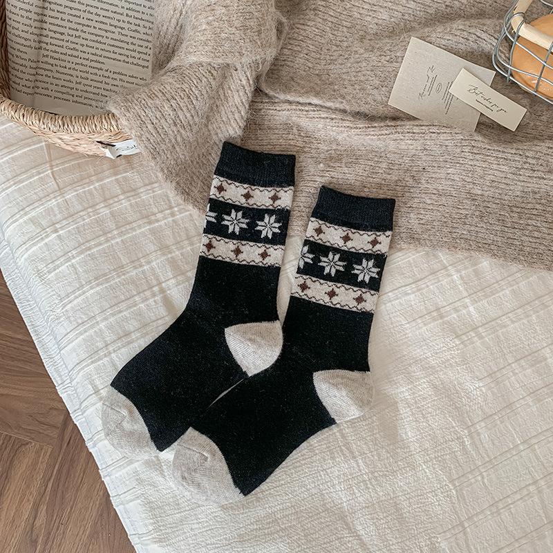 Advanced Star Medium Tube Wool Socks Warm Thickened Stacking Socks